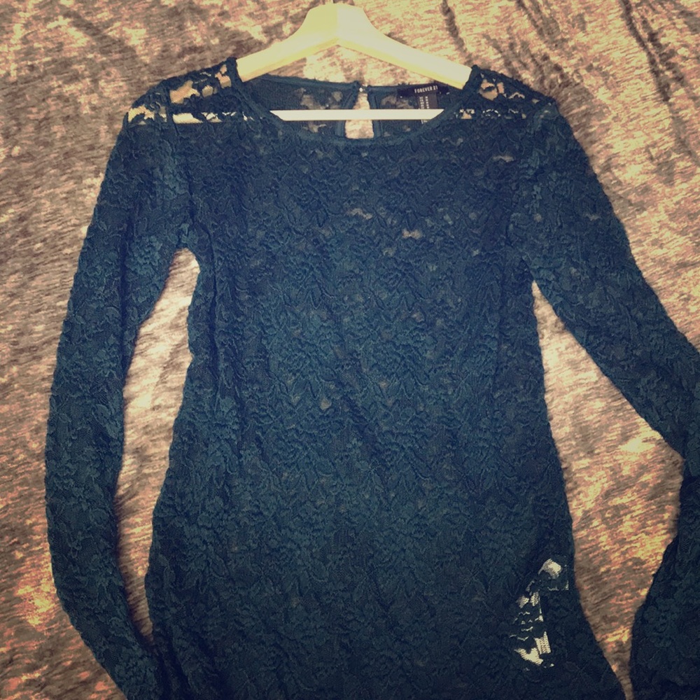 Elegant Blue Forever 21 Top